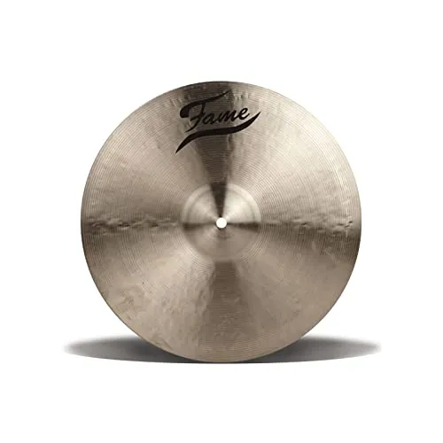 Fame Masters 14 Zoll Light Crash Becken, Handgehämmertes B20 Bronze, Traditional Finish, Thin Stärke, Ausgewogener, Warmer, Explosiver Sound