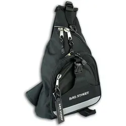 Stylischer Rucksack Schultertasche schwarz für Herren & Damen