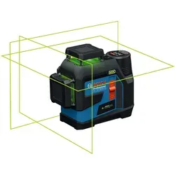 Bosch Kreuzlinienlaser GCL 12V-100-33 CG - Messgeräte für präzise Nivellierarbeiten mit 3x 360° grünen Laserlinien, selbstnivellierend und inklusive L-BOXX für einfachen Transport.