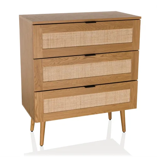 Kommode Rattangeflecht 3 Schubladen von hjh LIVING