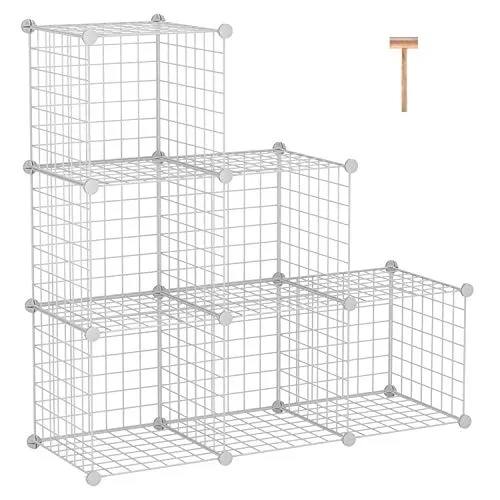 C&AHOME Drahtwürfel-Aufbewahrung, 6 in weiß von C&AHOME