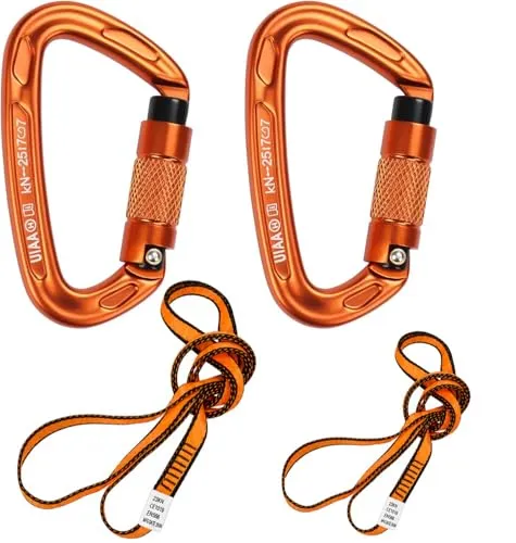 UIAA-zertifizierte Kletterkarabiner 25KN + Nylonseile 22KN