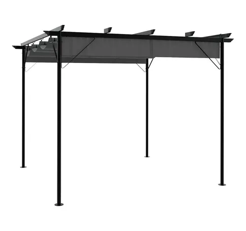 furnicato Pergola Vielseitige 3x3x2,25 m Anthrazit mit versenkbarem Dach, (1-tlg)