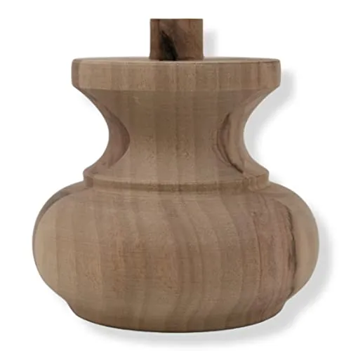 Holzando Holzfüße für Möbel aus Nussbaum ø120 - naturbelassenes Holz - ideal für Restauration & Reparatur - Möbelfüße Holz in Verschiedene Größen & Materialien erhältlich