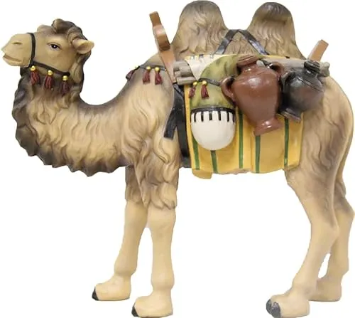 FADEDA Kamel/Höhe:9 cm/handbemalt/detailgetreue Krippen Figuren - Weihnachten Tisch Dekoration Krippe Zubehör
