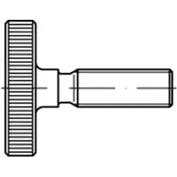 DIN 653 Rändelschraube niedrige Form M8x25 Edelstahl A1 blank