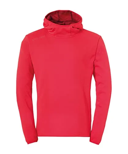 uhlsport Herren Essential Kapuzenpullover XXL Rot - Herren-Sweatshirt mit Känguru-Tasche und elastischen Ripp-Ärmeln für optimalen Tragekomfort und sportlichen Style.