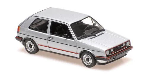 Minichamps VW GOLF II GTI 16 V - 1985, Silbermetallic - Modellbau, Spur: 1:43, detailgetreue Nachbildung des klassischen Golf II GTI für Sammler und Autofans.
