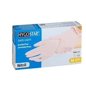 HYGOSTAR unisex Einmalhandschuhe SAFE LIGHT pink Größe M, 100 St.