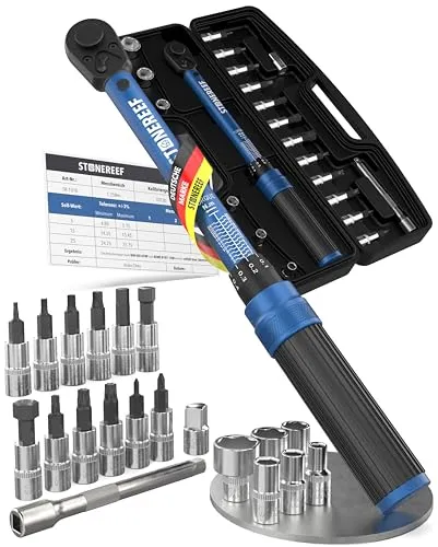 21-teiliges Drehmomentschlüssel-Set 1/4 Zoll – präziser Torque Wrench für Fahrrad, MTB & E-Bike