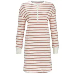 Ringella Nachthemd mit Strickbündchen und langer Knopfleiste 100% Baumwolle orange 40