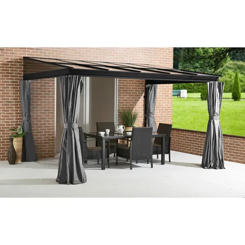 Sojag Terrassendach St. Barthelemy 8x12 - Robuste Aluminium-Konstruktion - Terrassenüberdachung aus Aluminium, 5 Jahre Herstellergarantie, idealer Schutz vor Witterungseinflüssen mit hoher Schneelast von bis zu 125 kg/m².