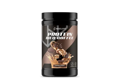 Neosupps Protein Iced Coffee Cookies & Cream 500g, Eiweißkaffee mit 20g Protein Pulver, 500 g