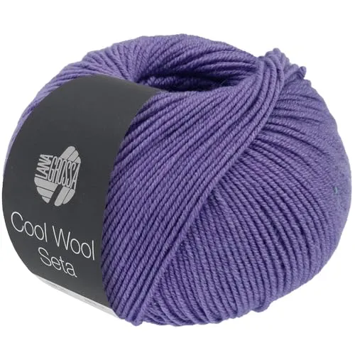 LANA GROSSA Cool Wool Seta | Cool Wool Klassiker mit Seidenanteil | Handstrickgarn aus 80% Schurwolle (Merino extrafein) & 20% Seide | 50g Wolle zum Stricken & Häkeln | 160m Garn FB 12
