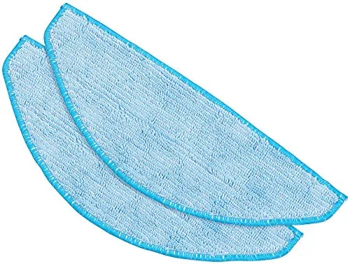 Sichler Haushaltsgeräte Zubehör zu WLAN-Staubsauger: 2er-Set Ersatz-Wischpads für Staubsauger-Roboter PCR-3000 (Saug und Wischroboter mit Apps, Saugroboter, Mikrofaser)