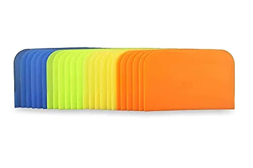 Einfache Teigkarte Teigschaber, Teigschaberkarte oder Teigbrotschneider zum Backen aus Kunststoff Schüsselschaber, Scraper zum Glattstreichen von Teig Flexibles Material… (6) (24)