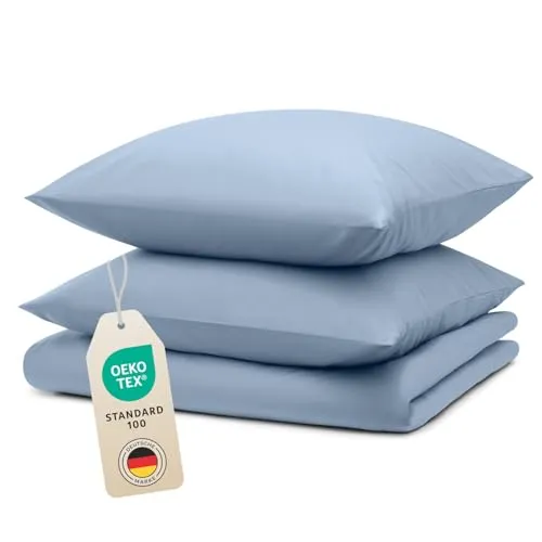 Blumtal Bettwäsche Set 220x240 cm in blau von Blumtal