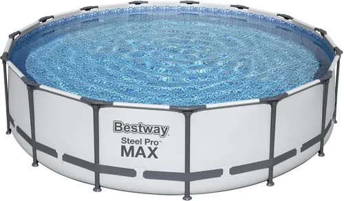 Bestway Frame Ø 4,57 m Pro MAX - Swimmingpool mit stabiler Konstruktion, ideal für den Sommer und einfache Montage für Spaß im Garten.