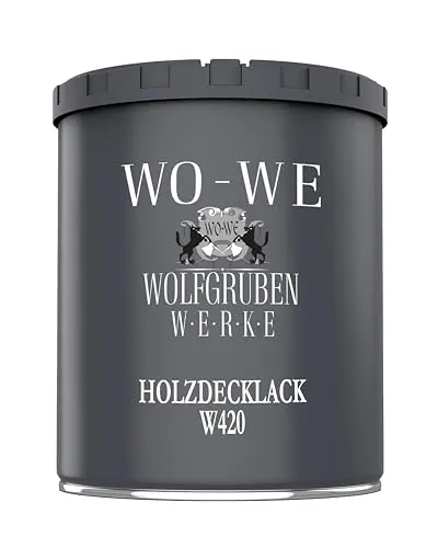 WO-WE Holzfarbe Holzlack Wetterschutzfarbe Außen & Innen - Betongrau RAL 7023-750 ml