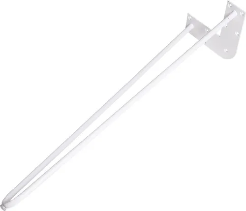 Dieda Tischbein Hairpin weiß - Elegantes Tischbein in Weiß, Maße (L x B x H): 710 x 255 x 59 mm, ideal für moderne Möbel und kreative Einrichtungsideen.