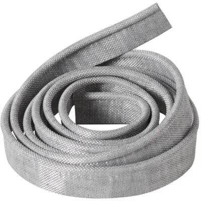 Hindermann Kederband, 7 x 25 mm, grau, 3 m