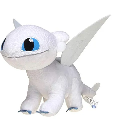 Teddys Rothenburg Kuscheltier Drache Tagschatten - 42 cm Plüschdrache - Stofftier Drache Tagschatten in weiß, aus kuschelweichem Plüsch, waschbar bis 30 Grad, ideal für Kinder zum Spielen und Kuscheln.