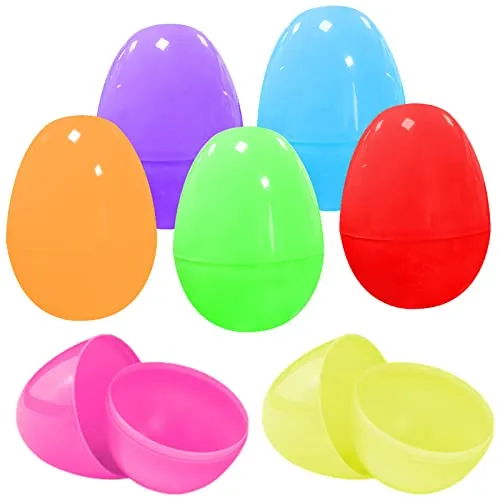 Jsdoin Ostereier 28 Stück Bunte befüllbare Überraschungs-Ostereier Ostern jagt Korbfüller Weihnachten Frühling Partygeschenke Geschenk für Bastelarbeiten Kinderküche Pretend Play Game Toys