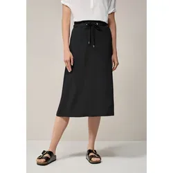 Maxirock CECIL, Damen, Gr. L42, schwarz, Stoff, 70% Viskose, 30% Polyester, unifarben, normal wadenlang, Röcke Maxirock, mit Struktur