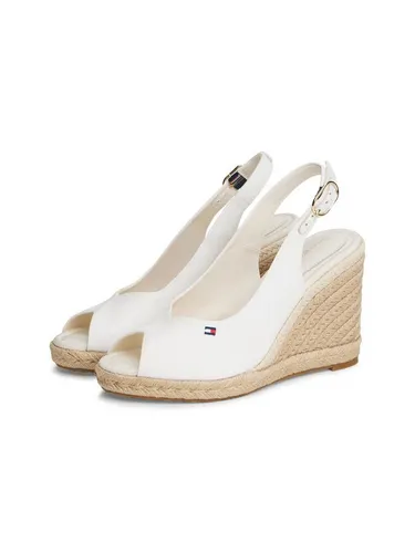Tommy Hilfiger FLAG HIGH WEDGE ESPAD SLINGBACK High-Heel-Sandalette - Elegante Keilsandalette für den Sommer, verstellbare Schnalle für optimalen Halt und stilvolles Design. Ideal für besondere Anlässe oder den Alltag.