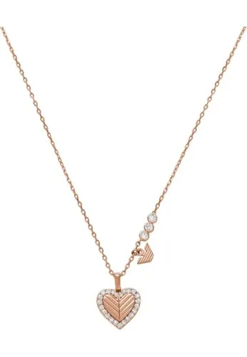 Emporio Armani Damen-Halskette aus Edelstahl oder Sterlingsilber - Elegante Kette in schimmerndem Gold, ideal für lässige Anlässe, aus hochwertigem Sterling Silber mit Karabinerverschluss.