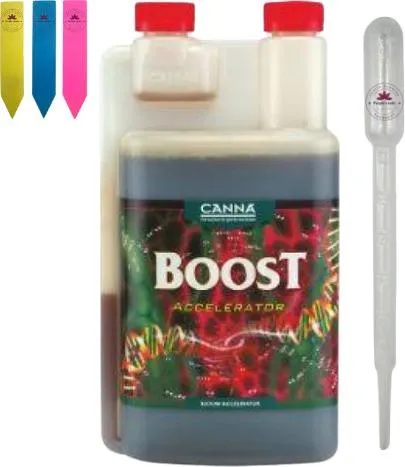 Canna Boost 1 L - Flüssiger Zusatz für Indoor-Grow - Canna Boost 1 L ist ein flexibler, flüssiger Zusatz für die Blütephase in Growboxen, Erde und Hydroponik. Präzise Dosierung und einfache Integration in Nährstoffpläne für optimale Ergebnisse.