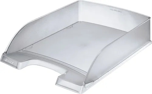 LEITZ Briefablage A4 Standard Plus frost - Stapelbare Briefablage für A4-Dokumente, aus robustem Polystyrol, ideal für ein organisiertes Büro oder Home Office.