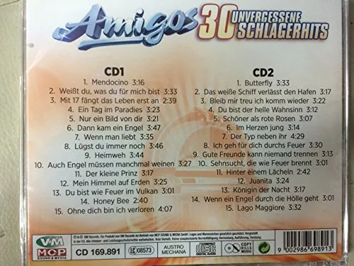 AMIGOS 30 UNVERGESSENE SCHLAGER