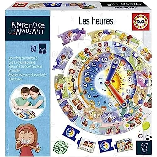 Educa - Learning is Spaß: The Hours, Lernspiel für Kinder ab 5 Jahren, die Lernen, die Zeit zu lesen, die Zeiger zu handhaben und die Konzepte der Zeit (19601).