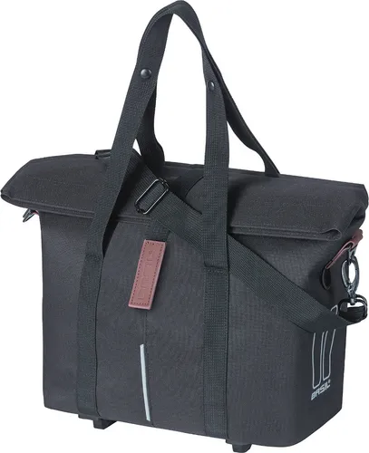 Basil City Fahrradhandtasche Schwarz 39x15x29.5 cm - Fahrradtaschen - Hochwertige Handtasche mit optimaler Passform und langer Lebensdauer, ideal für den urbanen Einsatz.