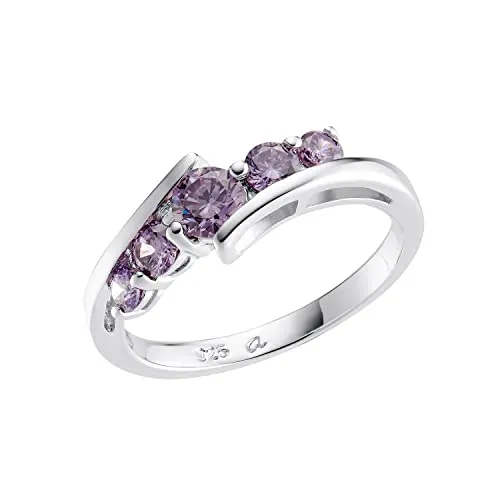 Amor Ring 925 Sterling Silber Damen Ringe mit Zirkonia in silber von Amor