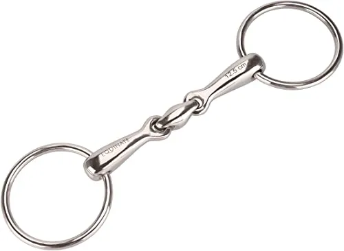 Equinate Wassertrense Edelstahl 16mm - Doppelt gebrochen und anatomisch geformt - Gebrochene Gebisse, maulfreundliches Design mit sanfter Einwirkung, ideal für bessere Akzeptanz und harmonische Zusammenarbeit bei Pferden.