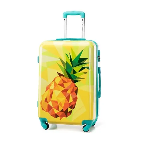 WITTCHEN Mittlerer Koffer Young-Kollektion - Gelb - Koffer der Young-Kollektion, 62L Volumen, mit sicherem Kombinationsschloss und vier leisen Rollen für müheloses Reisen. Ideal für stilbewusste Reisende!