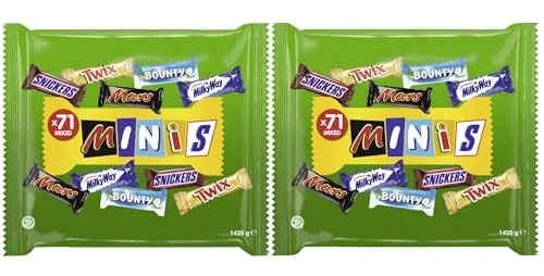MIXED Minis 2x1425g Twix, Snicker, Mars, Bounty, Milky Way - Partymix Schokoriegel Schokolade