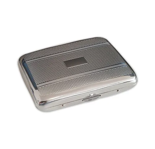 Coumo Sammleretui Zigarettenetui, Venetian Design, Antik Dekor, Fabe: Silber, Metall