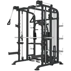 GORILLA SPORTS Multifunktionale Kraftstation mit Latzug und Dip-Griffen