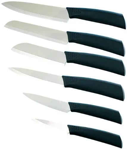 Rosenstein & Söhne Keramikmessersets: Keramikmesser Komplettset 6-teilig (Obst-Keramikmesser, Universal)