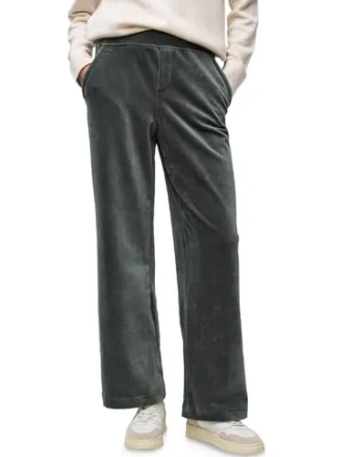 Street One Damen 3716566 Straight Leg Cordhose, Balsam Green