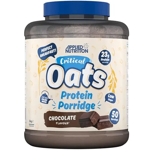 Applied Nutrition Protein Porridge Critical Oats - Whey Protein Mischung mit Vollkorn-Hafer & ISO-XP Proteinisolat, Aminosäuren, Einfaches Mischen (3Kg, Chocolate)