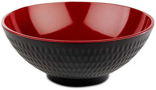 APS Asia Plus Schale, Melamin, schwarz/rot, 1100ml