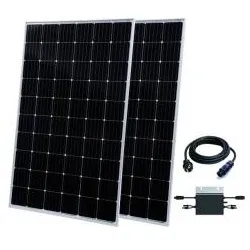 TECHNAXX Balkonkraftwerk TX-220, 600 Wp - Solaranlage für Balkon oder Terrasse, einfache Installation, ideal zur Deckung der Grundlast am Tag und Stromsparen mit einer max. Einspeiseleistung von 300W.