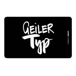 Schneidebrett Geiler Typ aus Kunststoff in Schwarz/Weiß