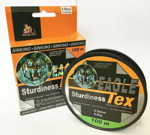 Qualitäts Fluorocarbon Angelschnur 0,30mm 100m 8,6Kg MONOFILE SCHNUR SN(0,30mm