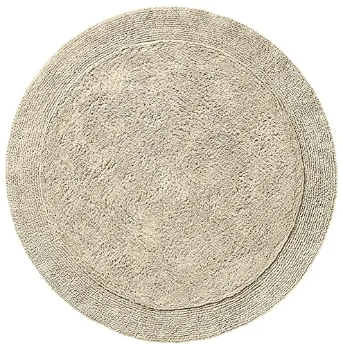 Erwin Müller Badematte Uni Serie Stuttgart, rund 90 cm Ø in beige von Erwin Müller