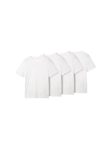 TOM TAILOR Herren T-Shirt XXXL, 4er Pack - Casual Herren-Shirts von TOM TAILOR in 4er Packung. Aus 100% Baumwolle, atmungsaktiv und bequem. Ideal für vielseitige Looks im Alltag.